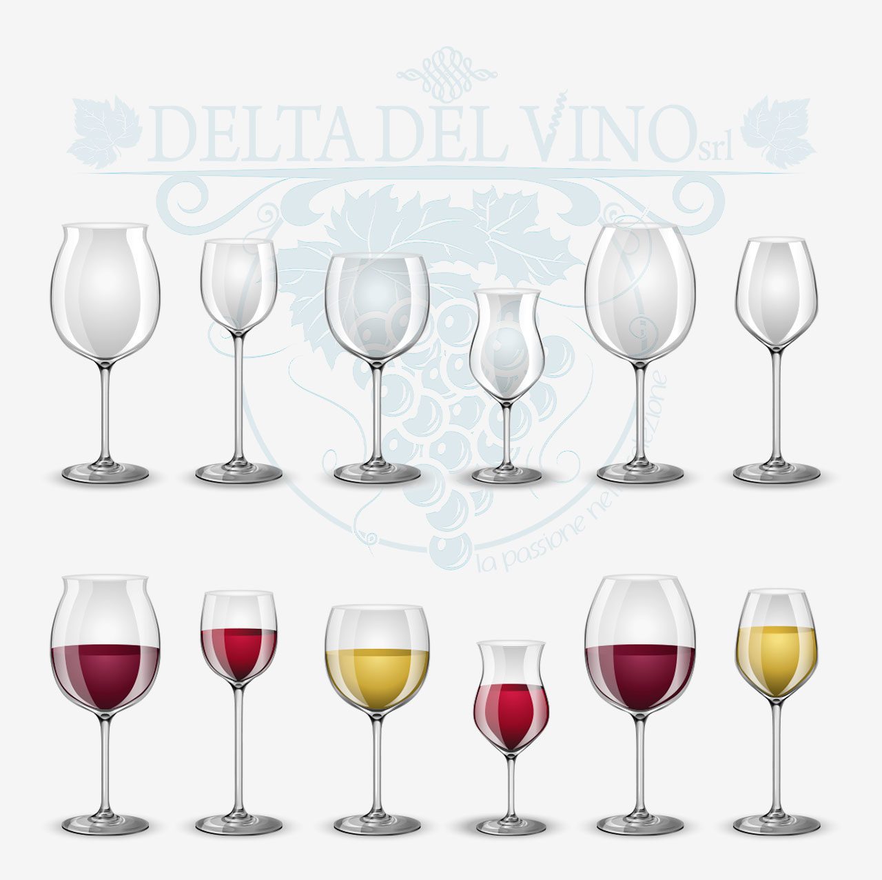 Il bicchiere giusto per ogni tipo di vino