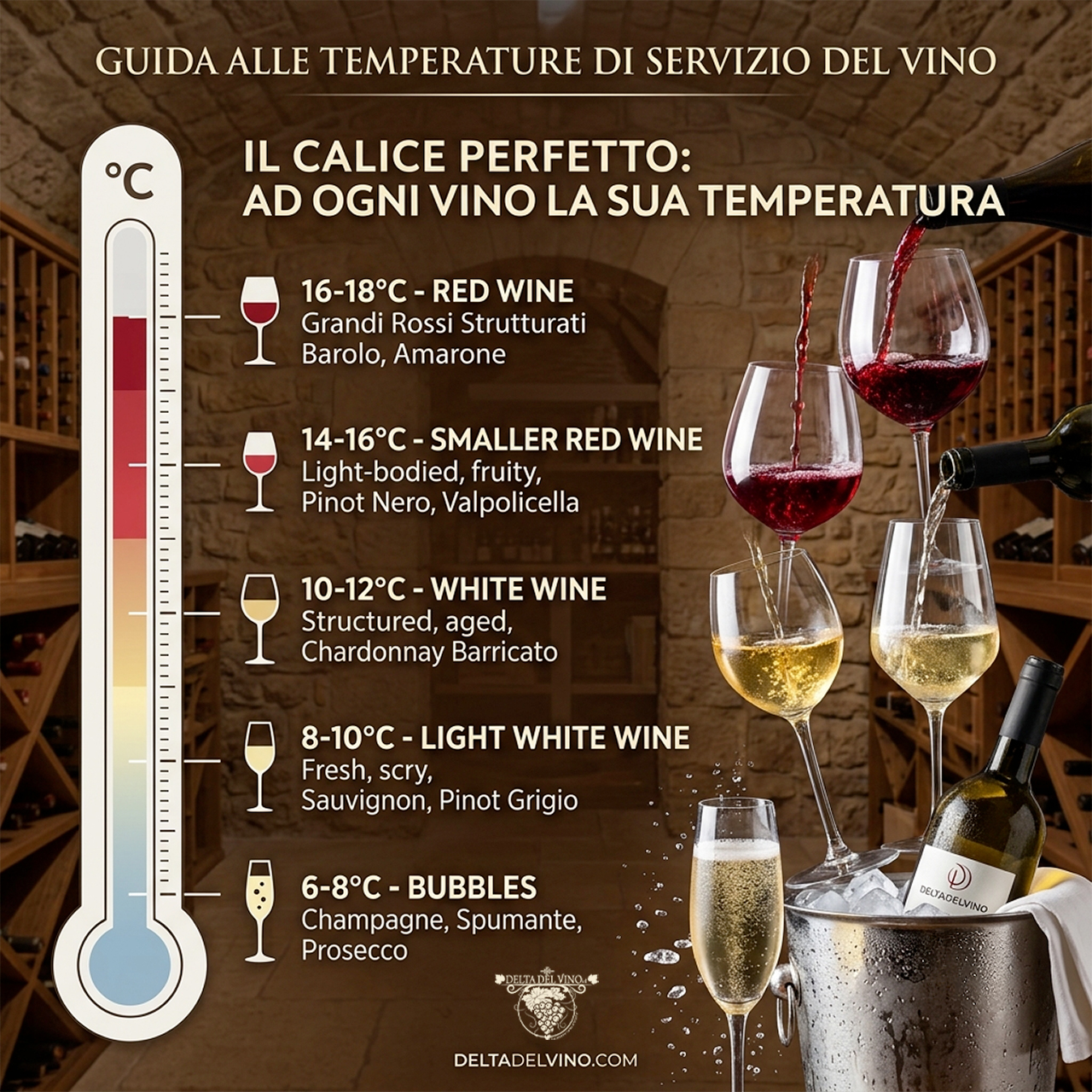 Temperatura Servizio Vino: Guida Pratica per Ogni Bottiglia